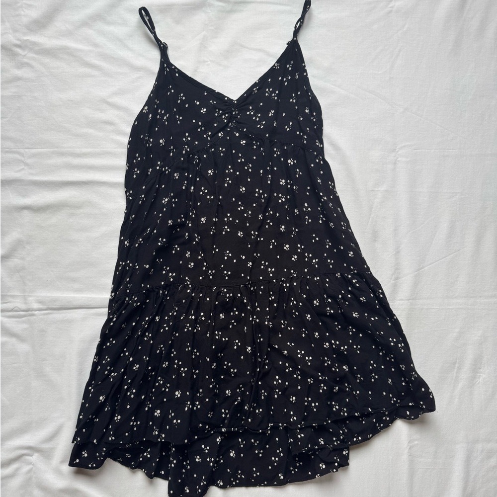 Urban Outfitters Black Floral Mini Dress